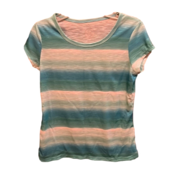SO Aqua Striped Tee Shirt - Picture 1 of 3